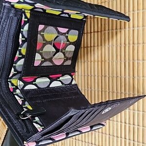 Vera Bradley Wallet NWOT Black w/Fun colors inside